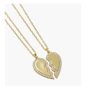 Cupcakes & Cashmere Friendship Heart Necklace Set
